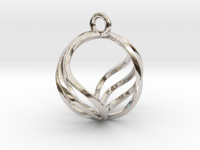 Spherical Loop Pendant in Platinum