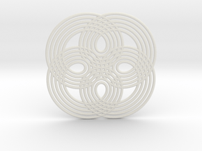 0531 Motion Of Points Around Circle (5cm) #008 in White Natural Versatile Plastic