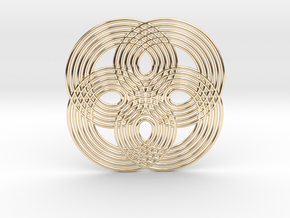 0531 Motion Of Points Around Circle (5cm) #008 in 14k Gold Plated Brass