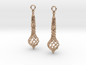 Bound Coil Earrings in 14k Rose Gold Plated Brass