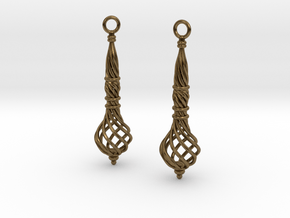 Bound Coil Earrings in Natural Bronze
