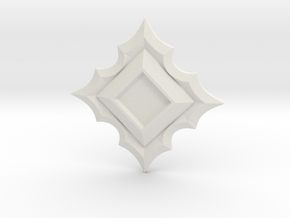 Jeweled Star Empty - 40mm in White Natural Versatile Plastic