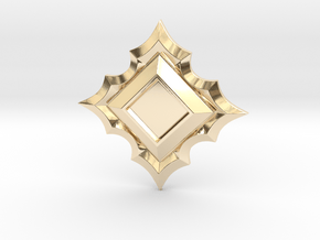 Jeweled Star Empty - 40mm in 14k Gold Plated Brass