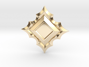 Jeweled Star Empty - 50mm in 14k Gold Plated Brass