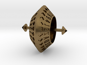 d52 Random Card Generator (Playing Card Axle Die) in Natural Bronze