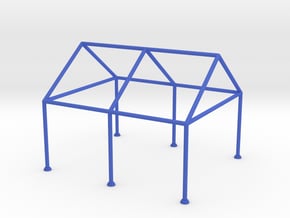 Tent Frame Scale Model reinforced in Blue Processed Versatile Plastic