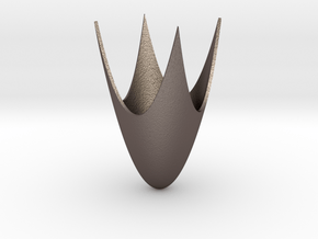 Paraboloid With Arch in Polished Bronzed Silver Steel