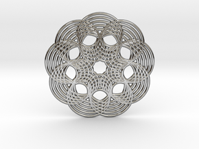 0570 Triple Rotation Of Points (5 cm) #002 in Fine Detail Polished Silver