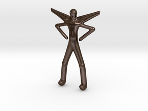 Puck the Pixie in Polished Bronze Steel