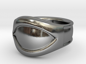  "All Seeing Eye" Ring, Size 10, Left eye in Polished Silver