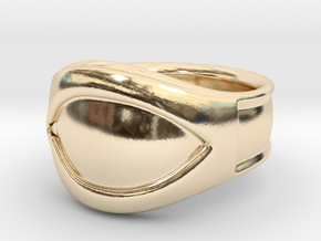  "All Seeing Eye" Ring, Size 10, Left eye in 14K Yellow Gold