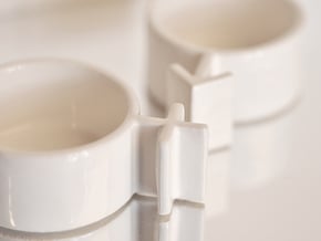 Couple Cups (Female) in White Natural Versatile Plastic