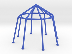 Tent Frame 8-angular reinforced in Blue Processed Versatile Plastic