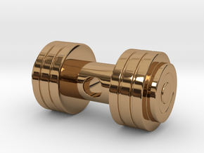 Weights Pendant / Dumbbell in Polished Brass