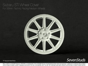 Racing Wheel Cover 07_56mm in White Natural Versatile Plastic