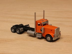 1:160 N Scale Peterbilt 379 Tractor w/ 20.5' WB in Tan Fine Detail Plastic