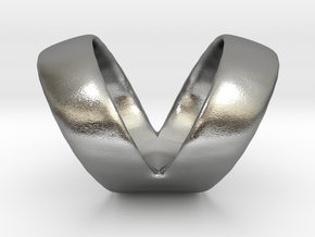 The Infinity V Knuckle Ring in Natural Silver