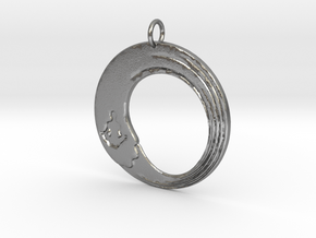 Enso Pendant in Natural Silver