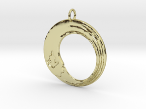 Enso Pendant in 18k Gold Plated Brass