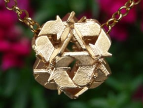 Recycling Pendant (21mm) in Natural Brass