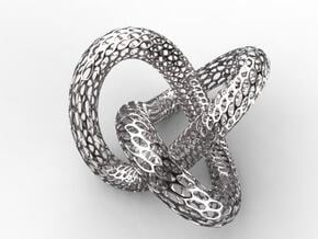 trefoil knot in White Natural Versatile Plastic