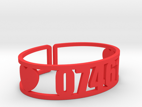 Louemma Zip Code Cuff in Red Processed Versatile Plastic