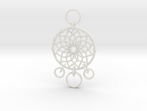 Dreamcatcher Keychain in White Natural Versatile Plastic