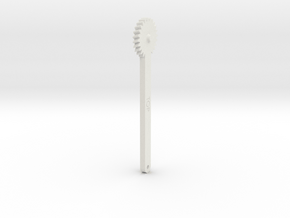 Lh Helical Gear in White Natural Versatile Plastic