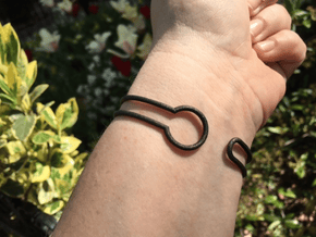 Witness Bracelet in Polished and Bronzed Black Steel: Large