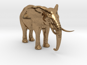 African Alpha Elephant in Natural Brass