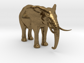 African Alpha Elephant in Natural Bronze