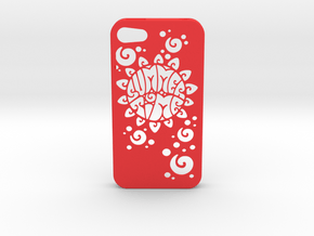 Iphone 4 Case Summer Time in Red Processed Versatile Plastic