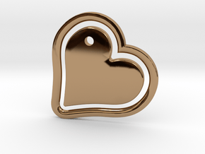  Heart in my Heart (w. customization tool) in Polished Brass
