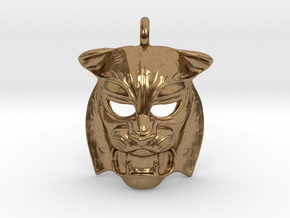 Tiger kabuki-style  Pendant in Natural Brass