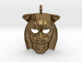 Tiger kabuki-style  Pendant in Natural Bronze