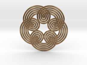0533 Motion Of Points Around Circle (5cm) #010 in Natural Brass