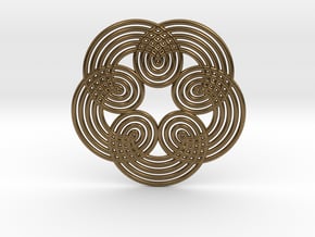 0533 Motion Of Points Around Circle (5cm) #010 in Natural Bronze
