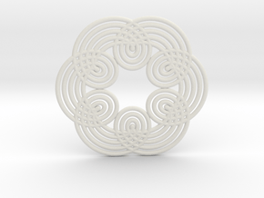 0534 Motion Of Points Around Circle (5cm) #011 in White Natural Versatile Plastic