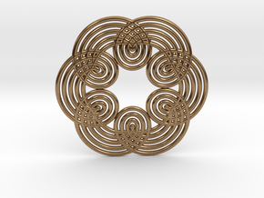 0534 Motion Of Points Around Circle (5cm) #011 in Natural Brass