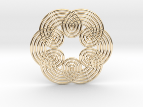 0534 Motion Of Points Around Circle (5cm) #011 in 14k Gold Plated Brass