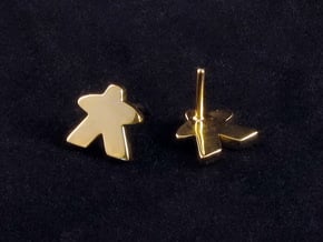 Meeple Earrings (studs) in 18k Gold Plated Brass