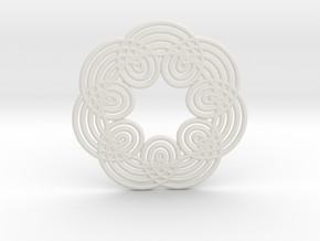 0535 Motion Of Points Around Circle (5cm) #012 in White Natural Versatile Plastic