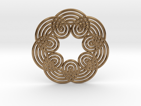 0535 Motion Of Points Around Circle (5cm) #012 in Natural Brass