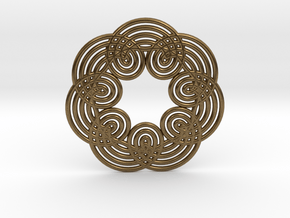 0535 Motion Of Points Around Circle (5cm) #012 in Natural Bronze