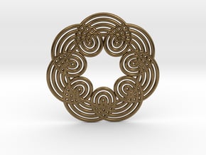 0535 Motion Of Points Around Circle (5cm) #012 in Natural Bronze