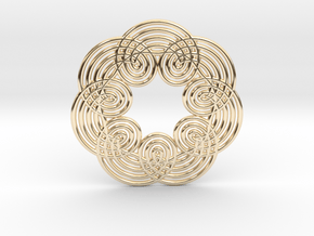 0535 Motion Of Points Around Circle (5cm) #012 in 14K Yellow Gold