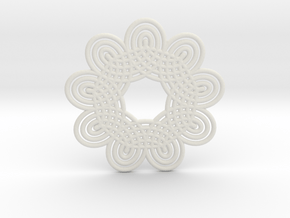 0536 Motion Of Points Around Circle (5cm) #013 in White Natural Versatile Plastic