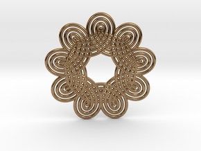 0536 Motion Of Points Around Circle (5cm) #013 in Natural Brass