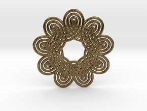 0536 Motion Of Points Around Circle (5cm) #013 in Polished Bronze