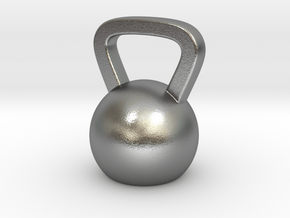 Mini Kettlebell Charm in Natural Silver